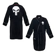 Punisher Black Cotton Bath Robe